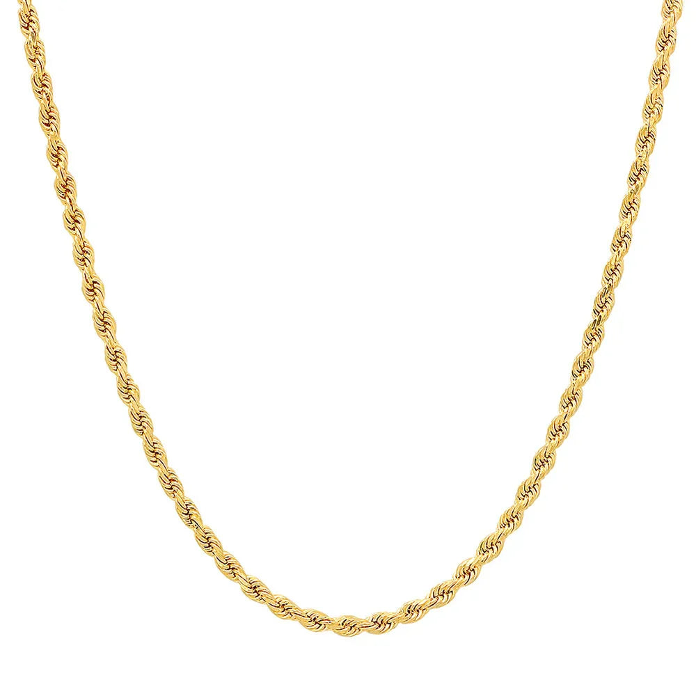 3mm Gold-Plated Stainless Steel Rope Chain