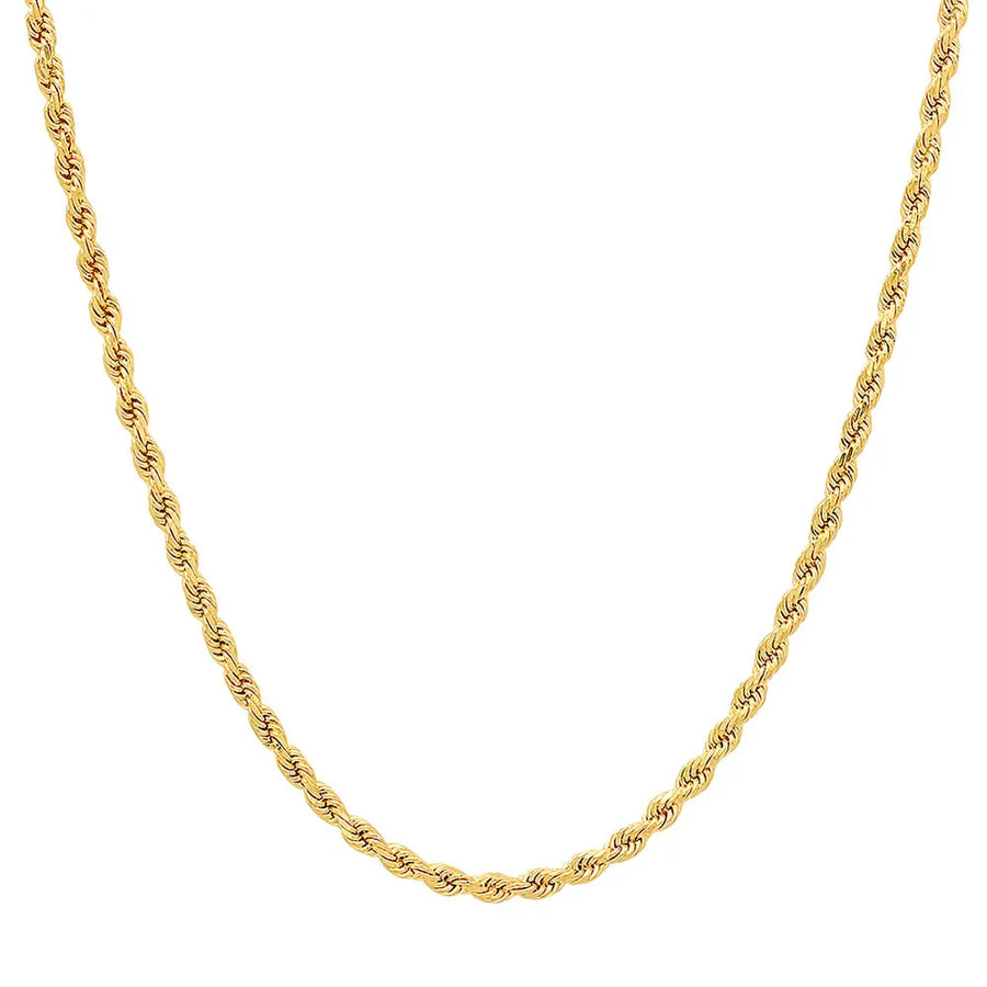 3mm Gold-Plated Stainless Steel Rope Chain