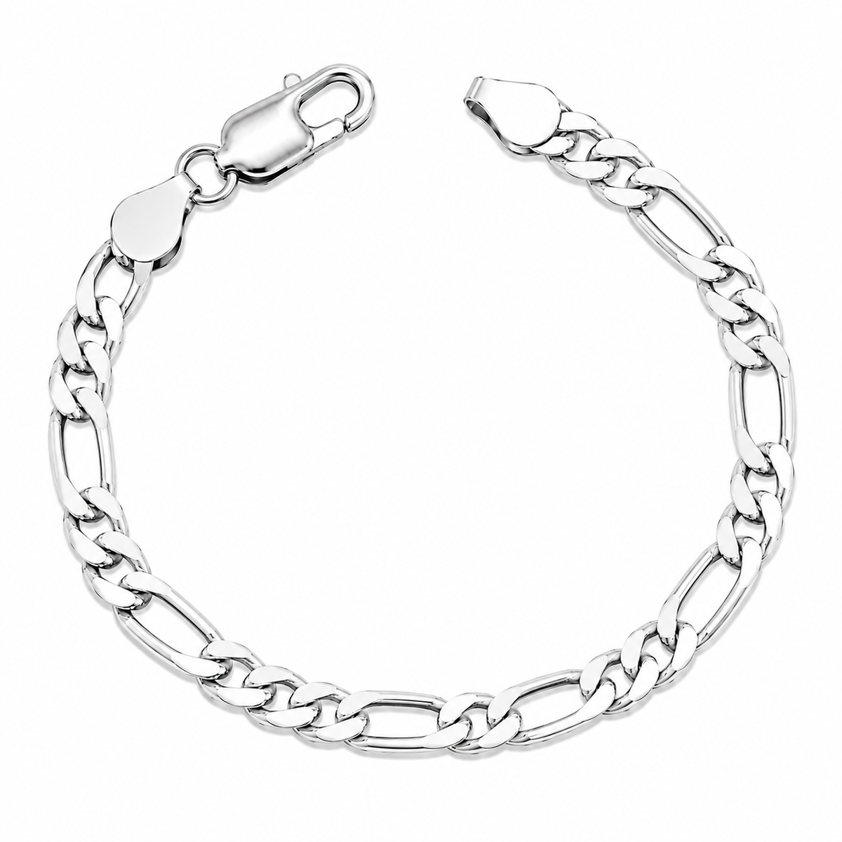 925 Sterling Silver Figaro Chain Bracelet – 4.2mm
