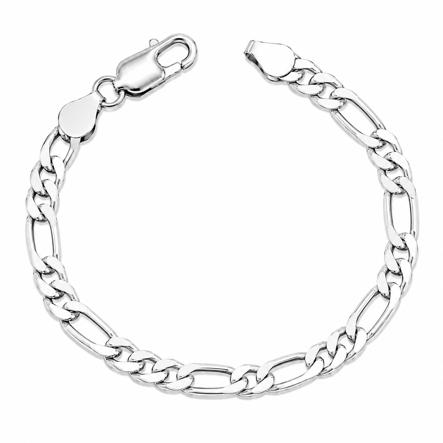 925 Sterling Silver Figaro Chain Bracelet – 4.2mm