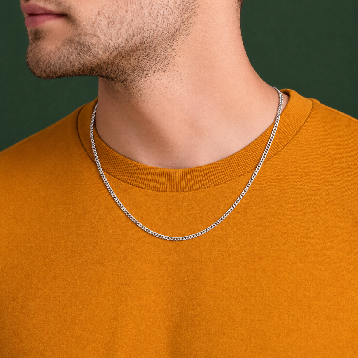 925 Sterling Silver Curb Chain Necklace – 3mm
