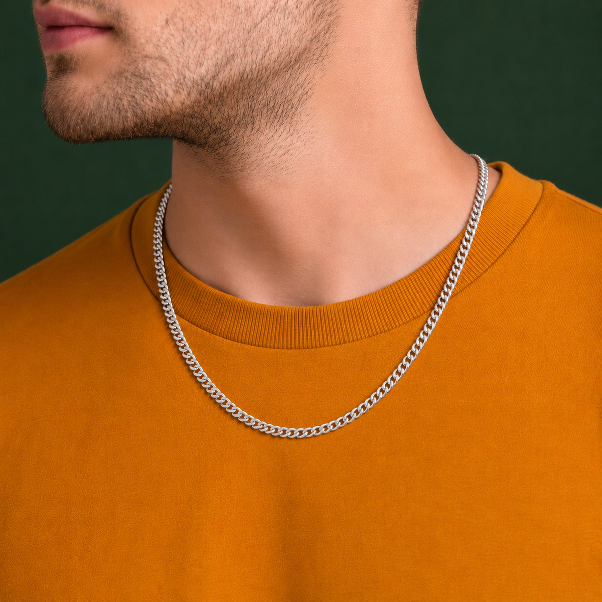 925 Sterling Silver Curb Chain Necklace – 4.5mm