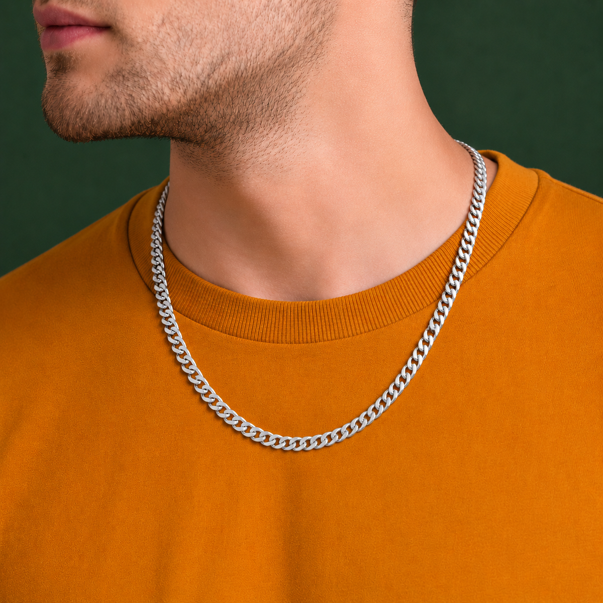 925 Sterling Silver Curb Chain Necklace – 5.5mm