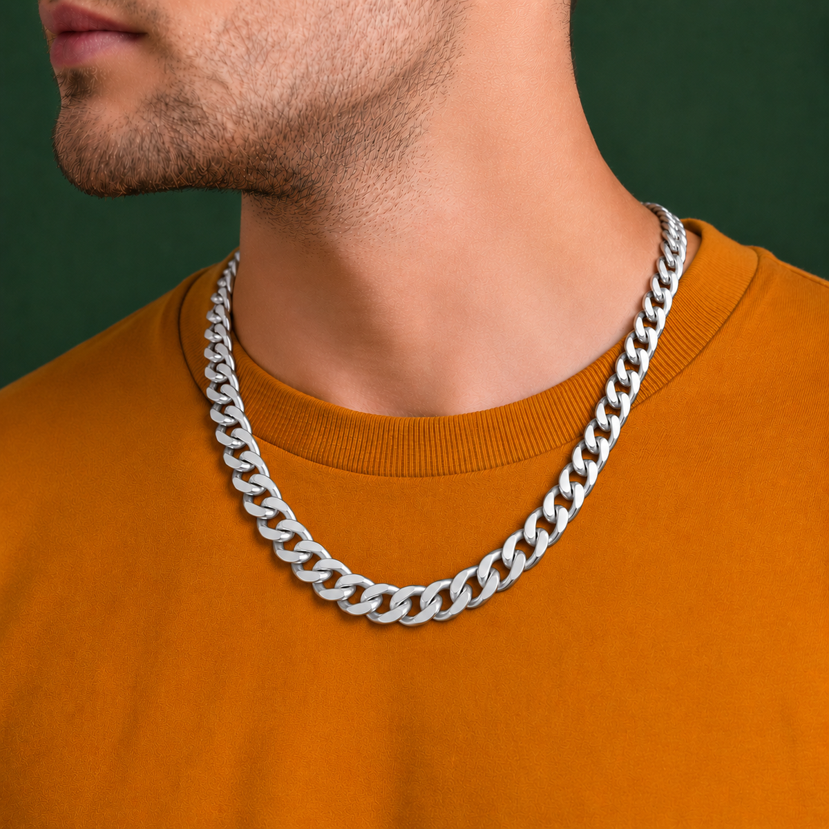 925 Sterling Silver Curb Chain Necklace – 8mm