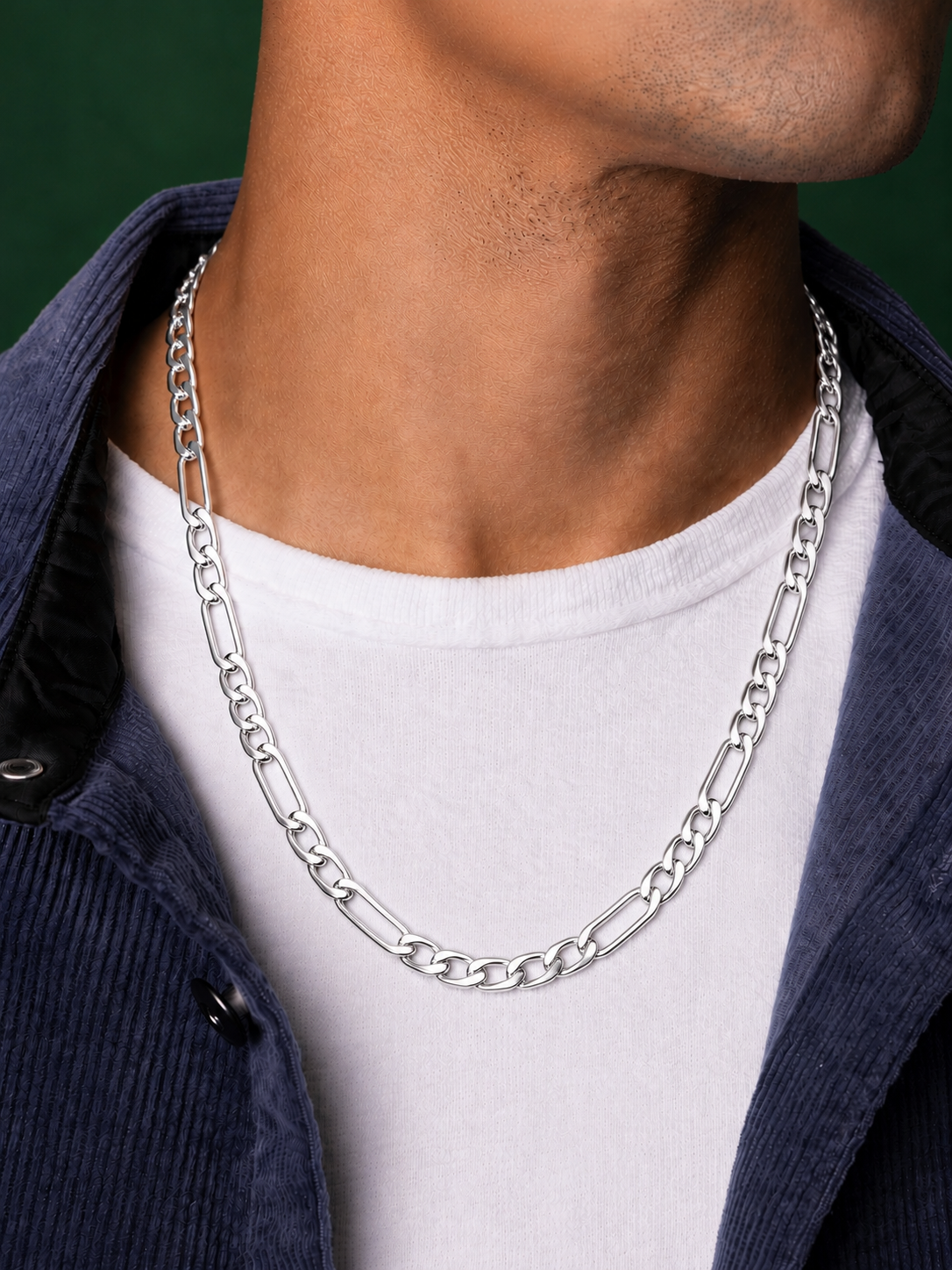 925 Sterling Silver Figaro Chain Necklace – 6.6mm