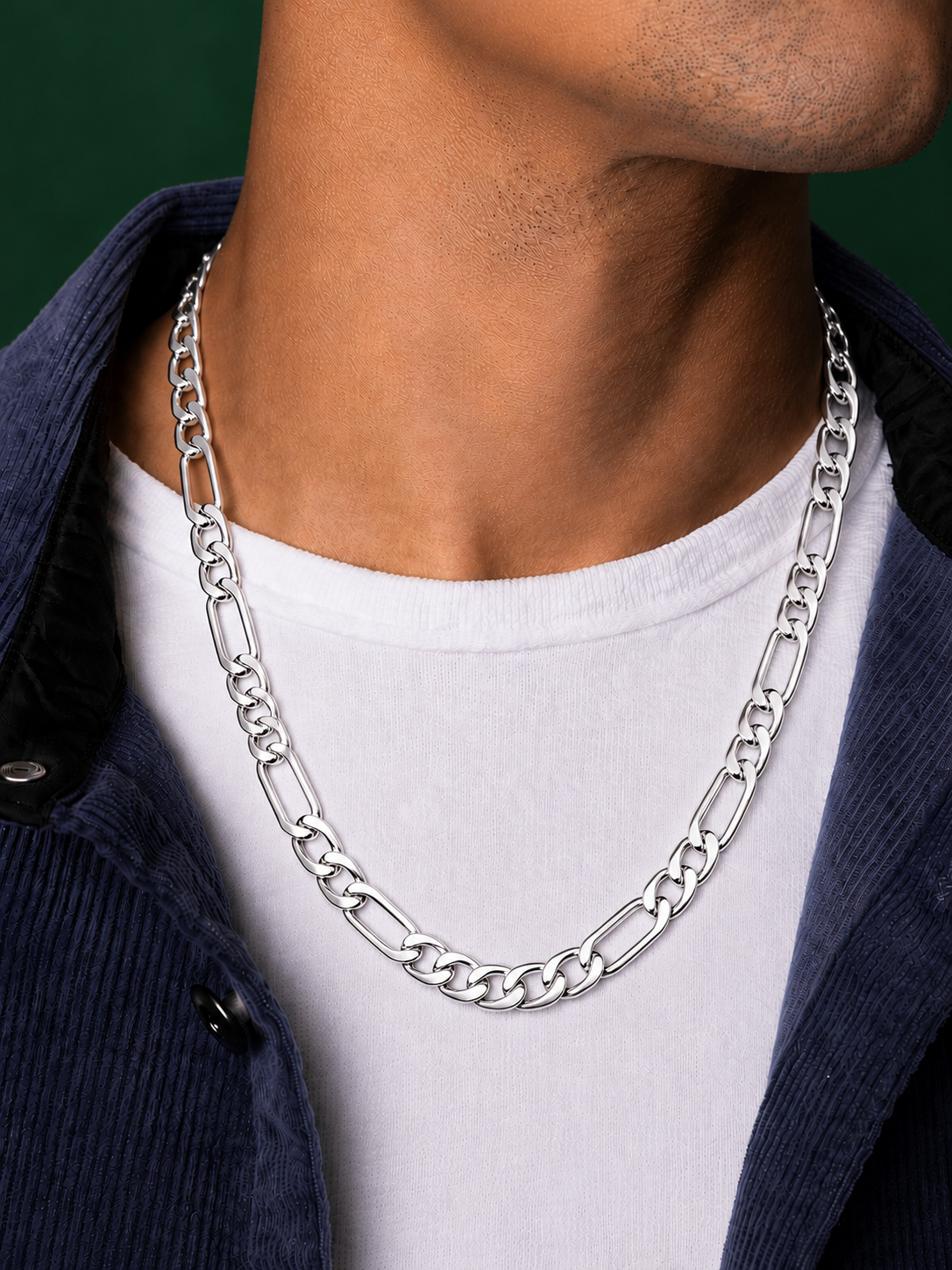 925 Sterling Silver Figaro Chain Necklace – 8mm