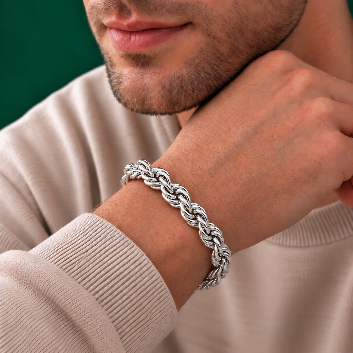 925 Sterling Silver Rope Chain Bracelet – 2.8mm