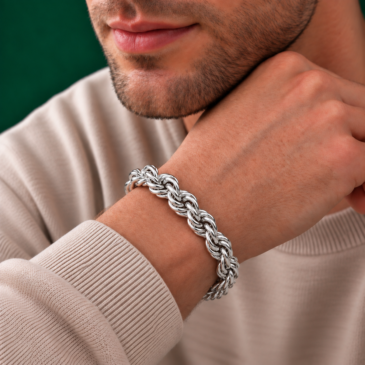 925 Sterling Silver Rope Chain Bracelet – 3.7mm