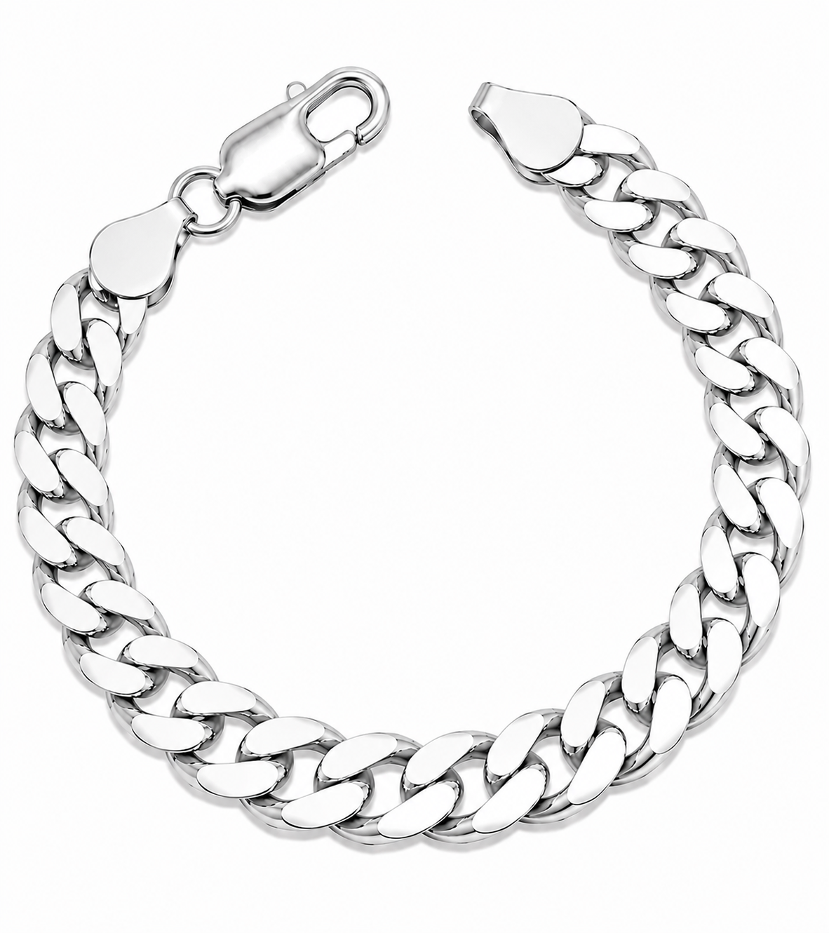 925 Sterling Silver Curb Chain Bracelet – 7.7mm
