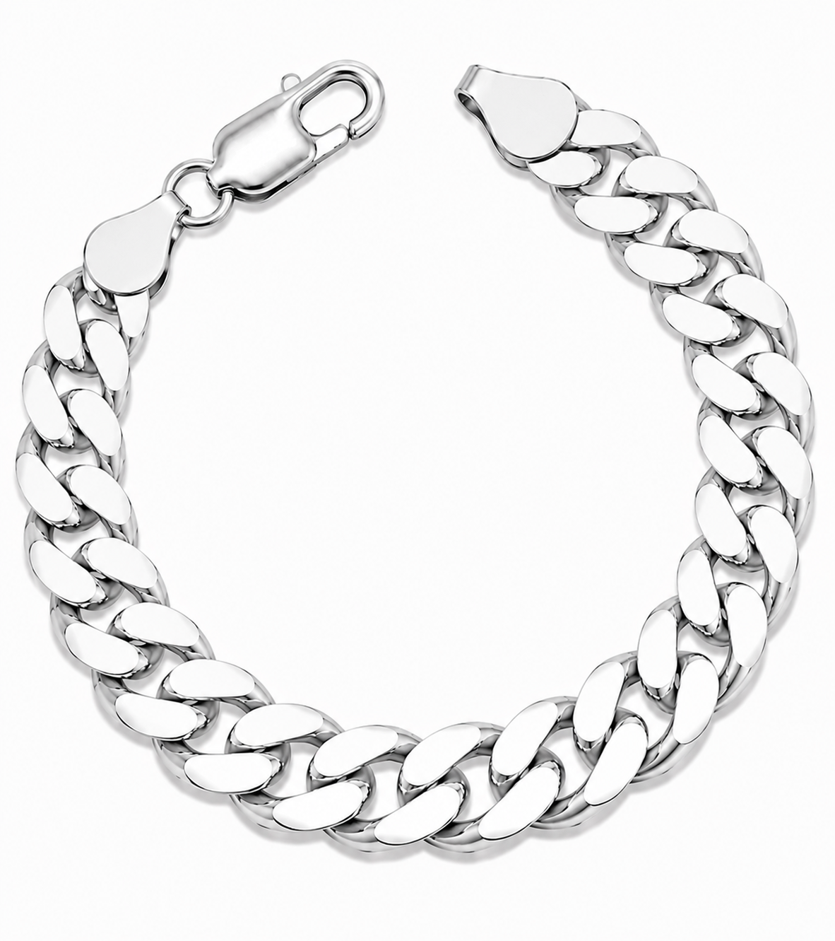 925 Sterling Silver Curb Chain Bracelet – 8.7mm
