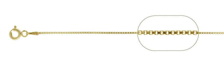 0.8mm Gold-Plated Sterling Silver Box Chain