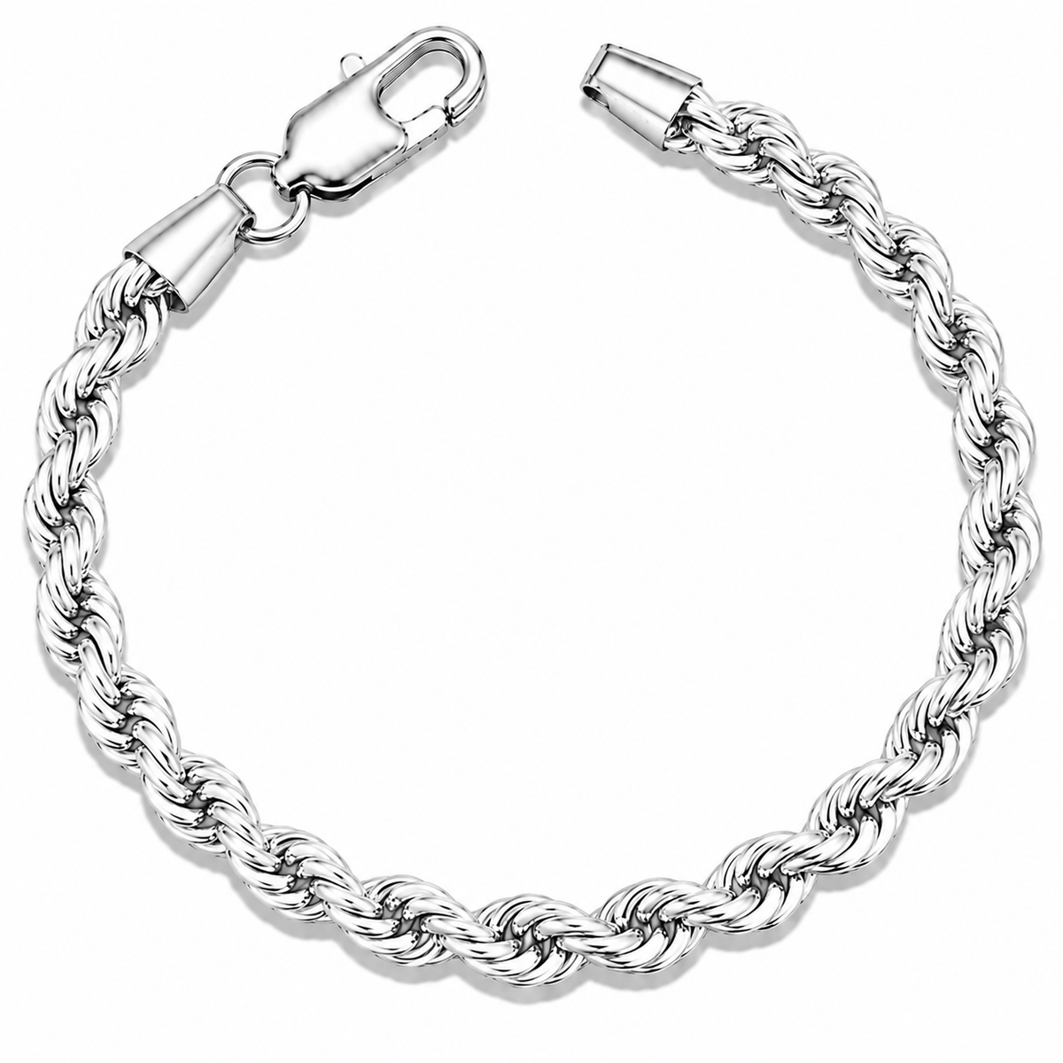 925 Sterling Silver Rope Chain Bracelet – 3.7mm