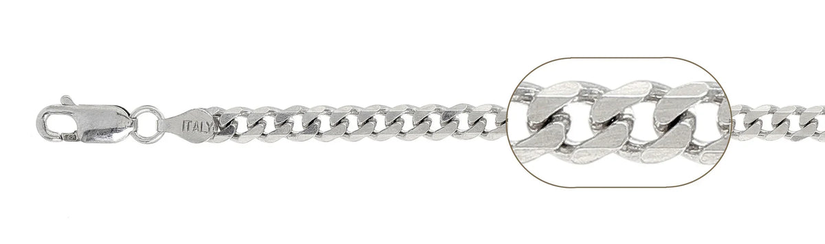 925 Sterling Silver Curb Chain Necklace – 4.5mm
