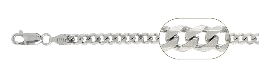 925 Sterling Silver Curb Chain Necklace – 4.5mm