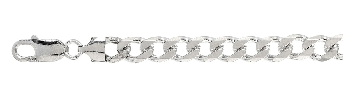 925 Sterling Silver Curb Chain Necklace – 8mm