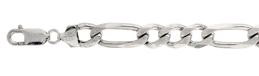 925 Sterling Silver Figaro Chain Necklace – 13mm