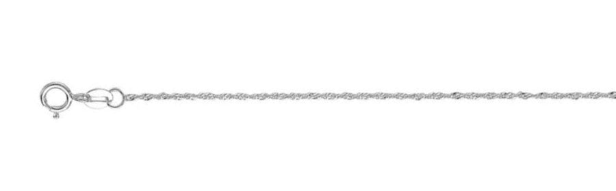 925 Sterling Silver Singapore Chain Necklace – 1.7mm