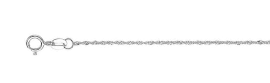 925 Sterling Silver Singapore Chain Necklace – 2.4mm